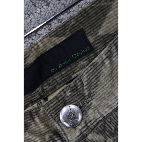 Alberto Golf Pants Mens Size 52 Brown Pro Cord Check Diamond Pattern Flat Front - Picture 7 of 11